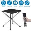Foldable Camping Stool Retractable Portable Folding Chair Easy Setup Lightweight Backpacking Stool Carry Bag Fishing Camping Hiking BBQ